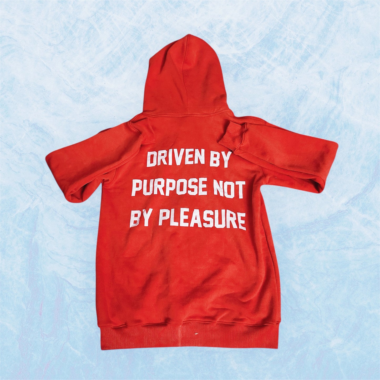 red lifestyle full zip up hoodie